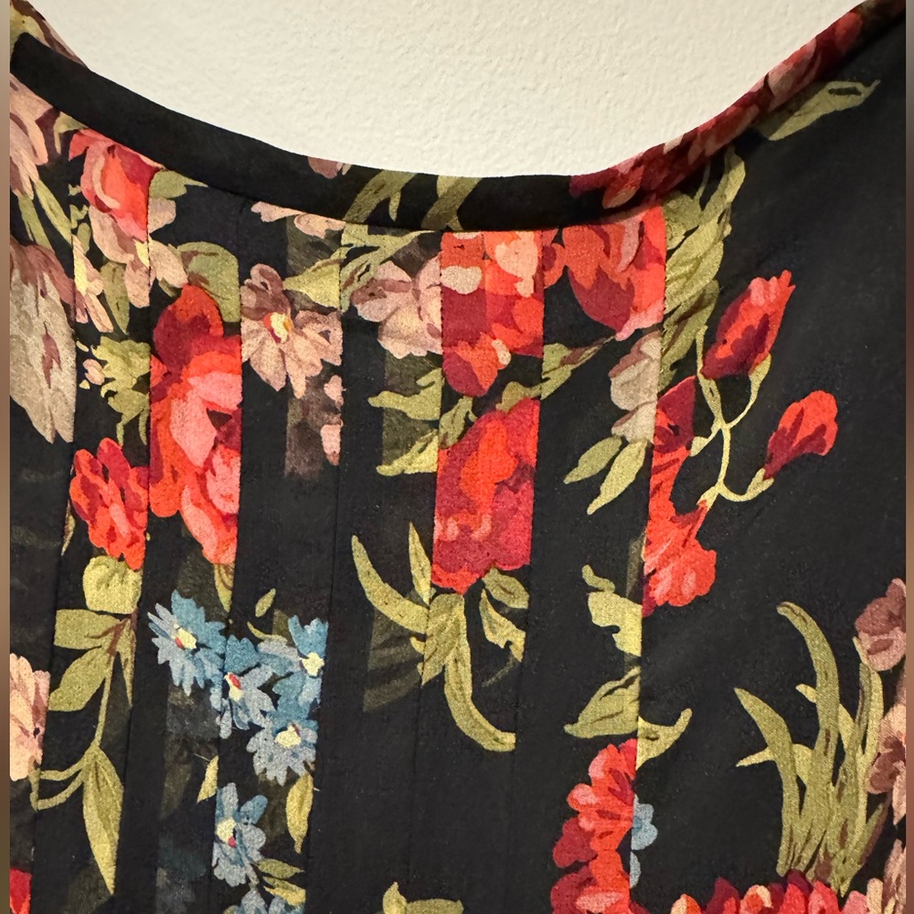 Rickie Freeman for Teri Jon Women’s black floral print skirt size 12 - Picture 2 of 12